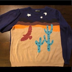 Forever 21+ desert scene sweater 1X